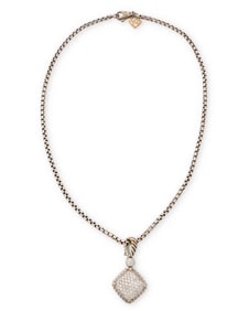 David Yurman: A Sterling Silver and Diamond Necklace