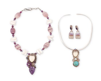 Sajen: A Group of Sterling Silver and Gemstone Jewelry