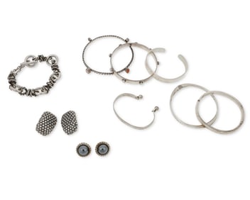 A Group of Sterling Silver Jewelry