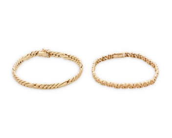 Two Gold Bracelets