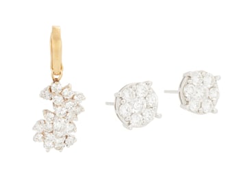 A Group of Gold and Diamond Jewelry