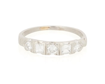 A Platinum and Diamond Ring