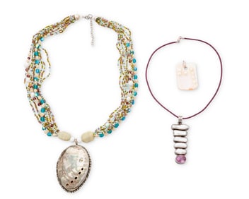 A Group of Shell and Freshwater Pearl Jewelry