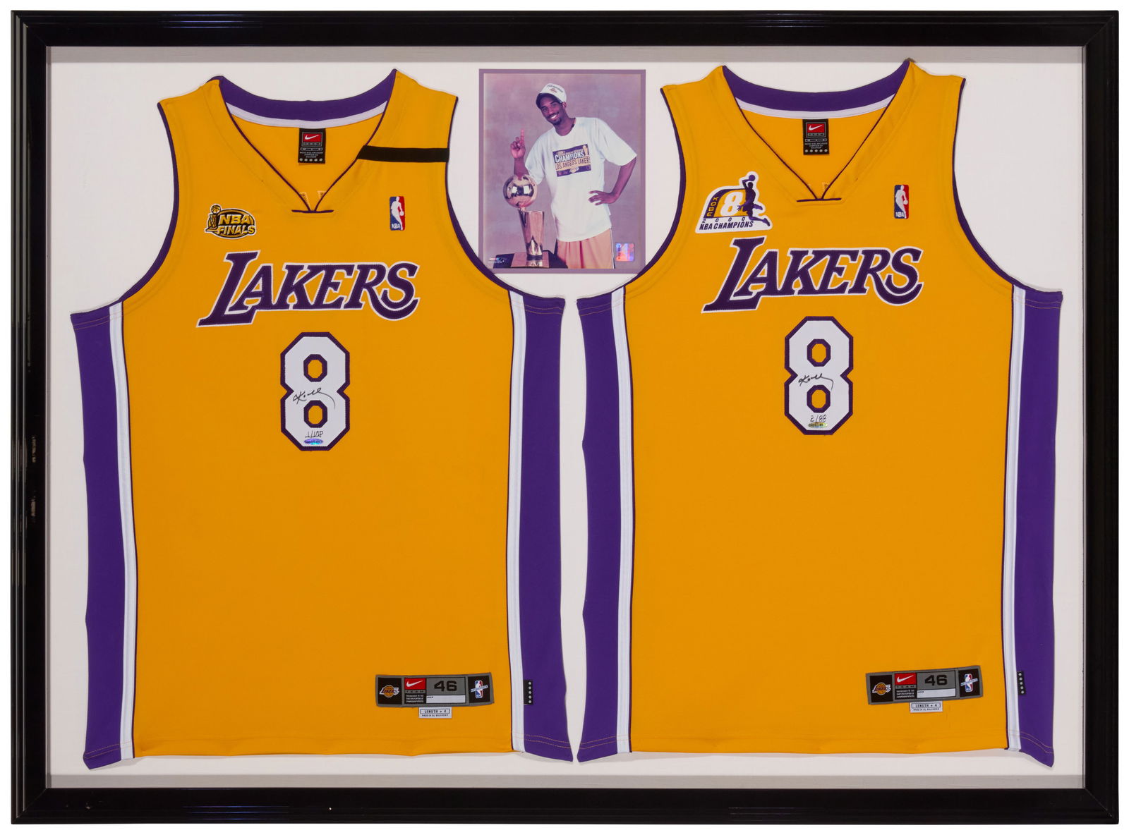 Kobe Bryant Lakers 1999-2000 Finals and Championship Framed Jerseys (1 of 11)