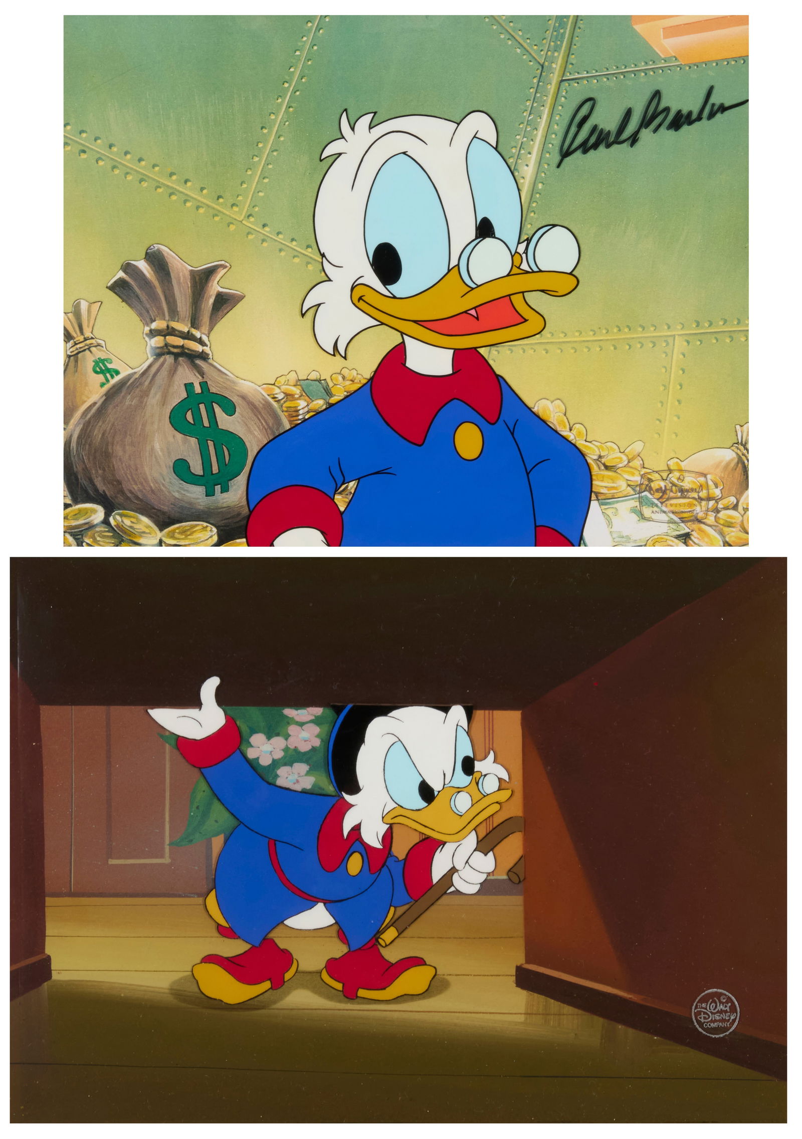 Two hand-painted animation cels from the Walt Disney television series "DuckTales" (1 of 12)