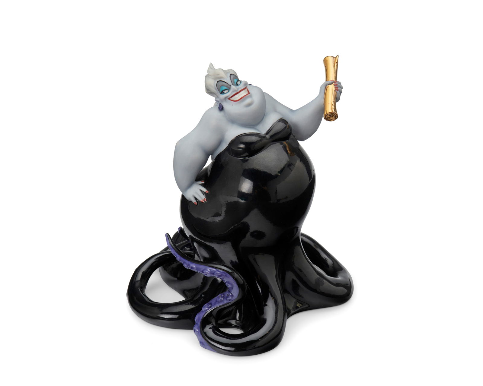Walt Disney Classics Collection Figurine, Ursula "We Made a Deal": Walt Disney Classics Collection Figurine, Ursula "We Made a Deal"Circa 1998; No. 17027Comprising a large "Ursula" painted porcelain figure from Disney's "The Little Mermaid", marked with pickaxe icon