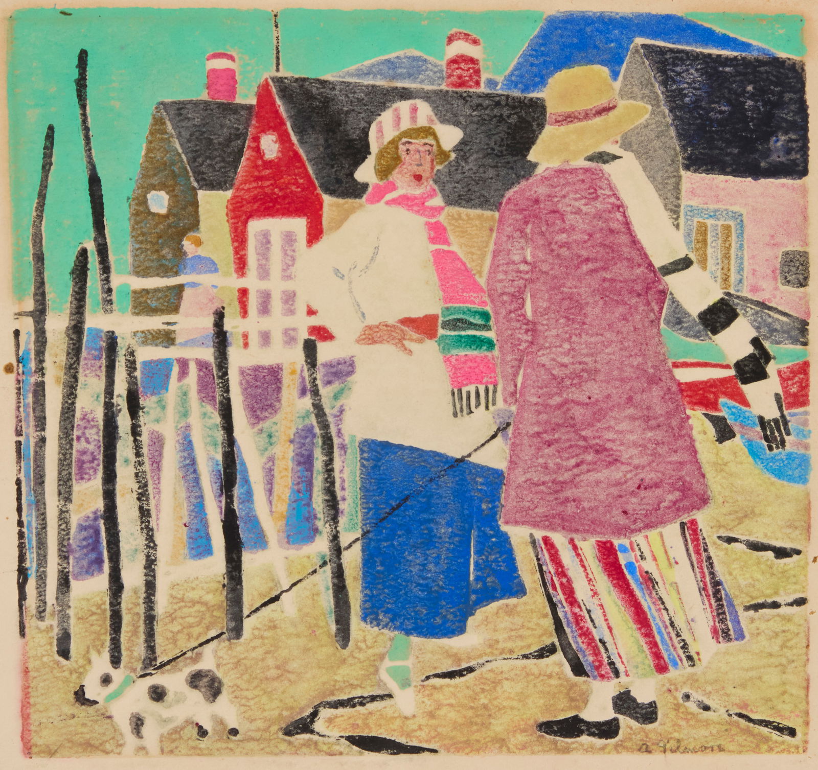 Ada Gilmore Chaffee (1893-1955), "A Promenade in Provincetown," circa 1916 (1 of 9)
