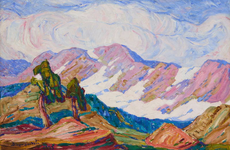 Birger Sandzen (1871-1954), "Snow and Sunshine - Rocky Mountain National Park," 1923