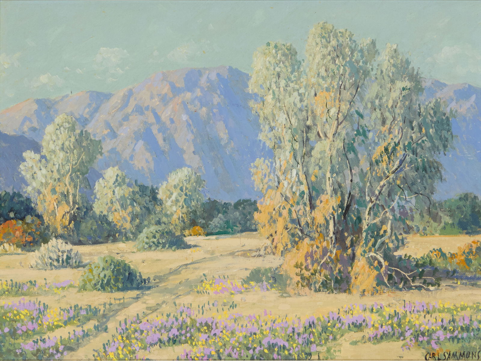 Carl Sammons (1883-1968), "Smoke Trees, Palm Springs, Calif." (1 of 6)