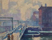 Alson Skinner Clark (1876-1949), "The Coffee House" (View of the State Street Bridge, Chicago), 1915