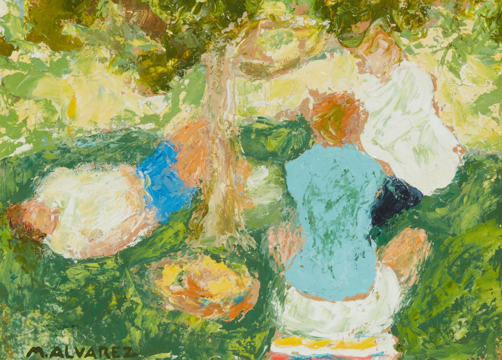 Mabel Alvarez (1891-1985), "Three Boys Under Tree" (1 of 8)