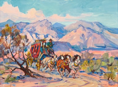 Marjorie Reed (1915-1996), "Sunset on the Old Stage Trail"
