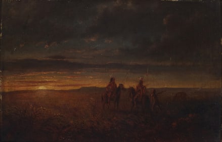 Antonio Zeno Shindler (1813-1899), Native Americans in a plains landscape