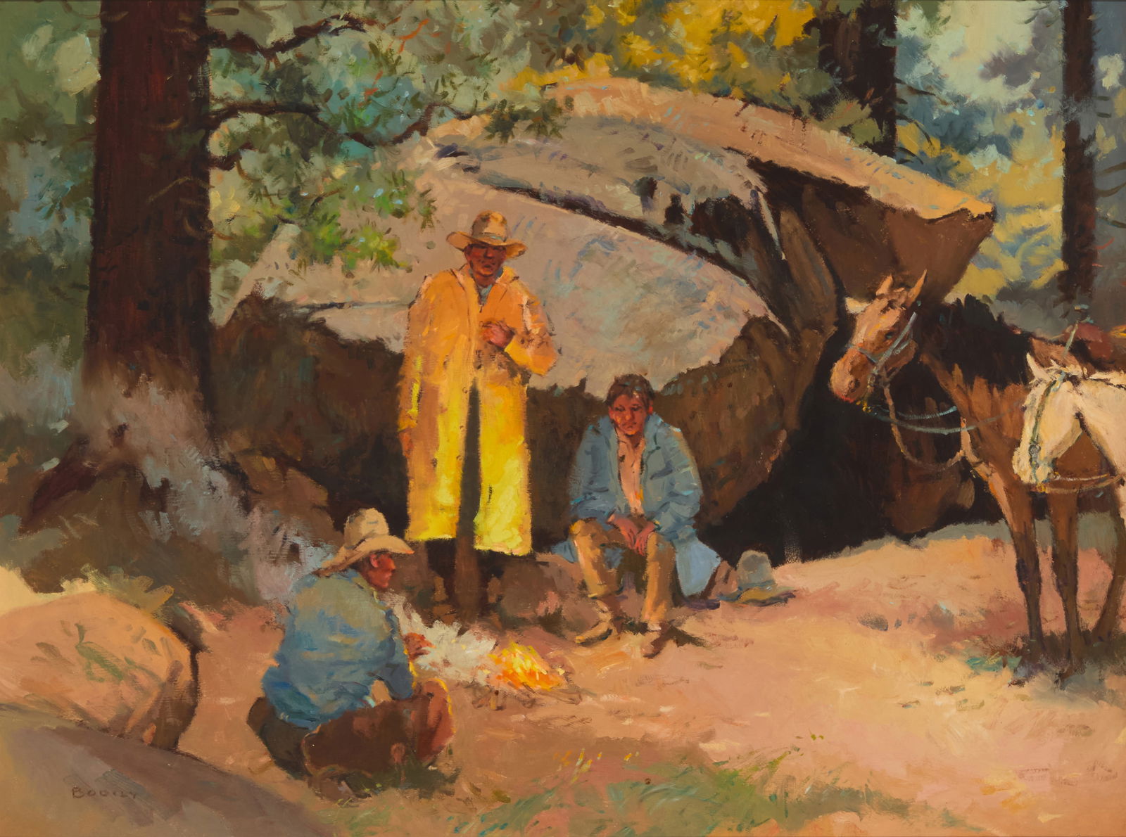 Sheryl Bodily (b. 1936), "Drying Out": Sheryl Bodily(b. 1936)"Drying Out"Oil on MasoniteSigned lower left: Bodily; titled verso18" H x 24" W Provenance:The Schultheis Estate, WA