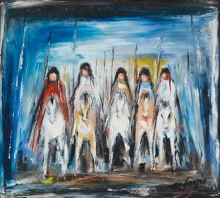 Ted DeGrazia (1909-1982), "Indians on Warpath," 1961