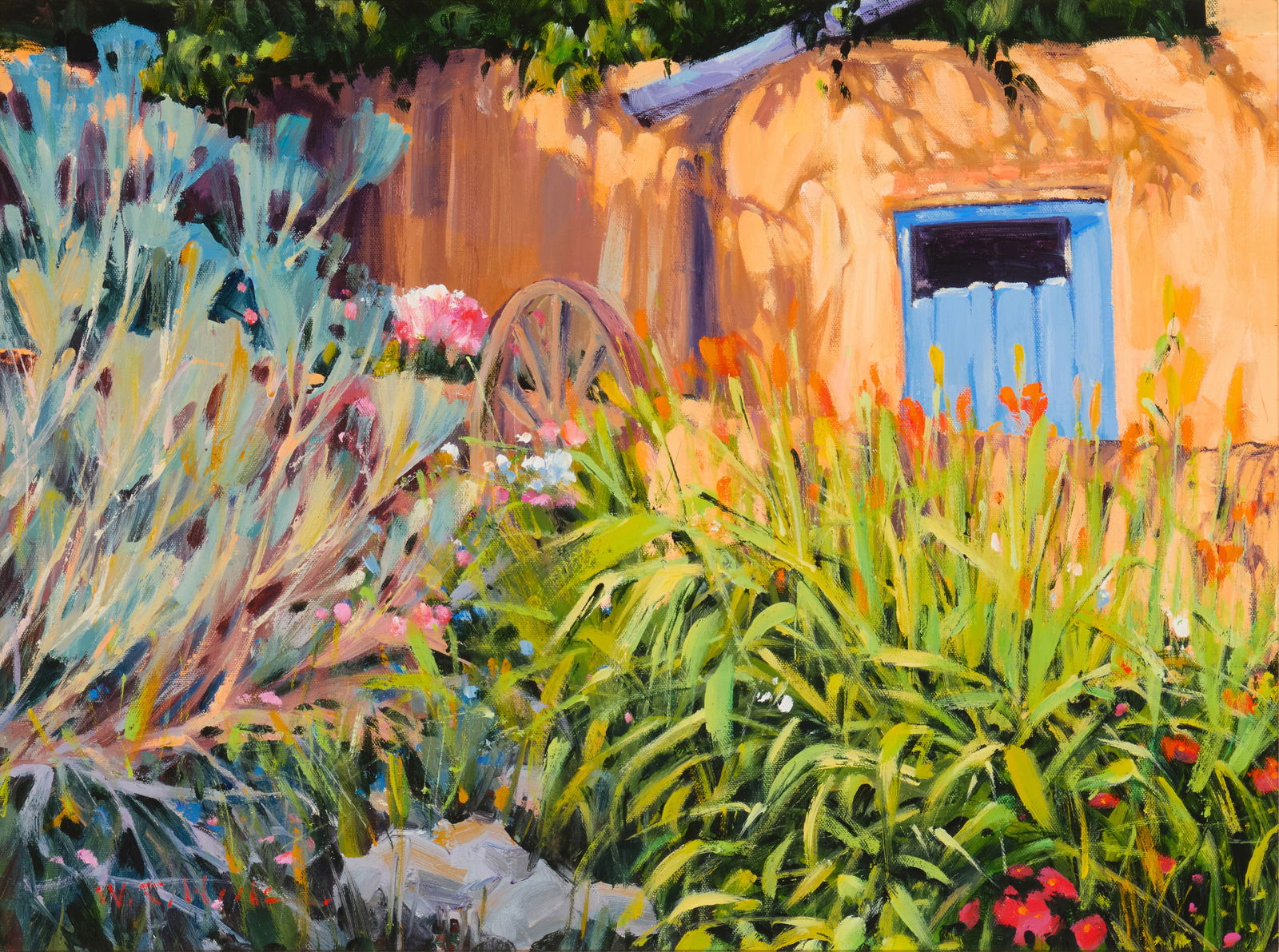 William Cather Hook (b. 1948), "Canyon Road Garden" (1 of 6)