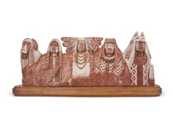 Mike Toledo (1966-2025, Navajo/Dine), Five ceremonial men, 1994