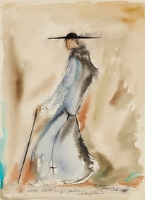 Ted De Grazia (1909-1982), "A Work Sketch El Padre de California," 1968