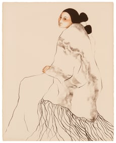 R.C. Gorman (1932-2005, Navajo/Dine), "Santa Fe Woman (State II)," 1978