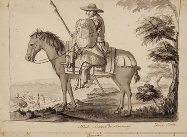 Tomas de Suria (1761-1835), Monterey area soldier on horseback (Malaspina Expedition of 1789-94)