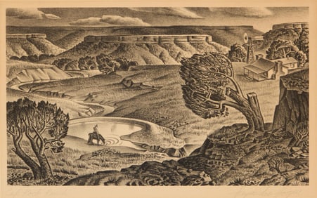 Alexandre Hogue (1898-1994), "Cap Rock Ranch," 1945