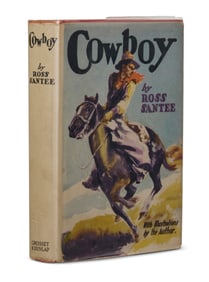 Ross Santee (1888-1965), "Cowboy," 1928, Signed by Author and inscribed to Harry F. Olmstead