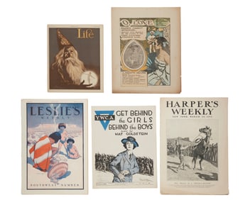 Four publication illustrations by Maynard Dixon (1875-1946)