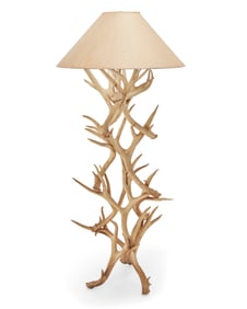 A faux antler floor lamp