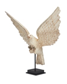 A Folk Art large carved wood dove