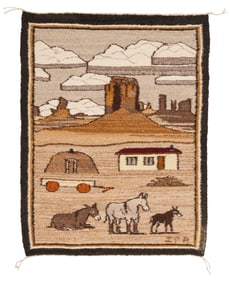 A Navajo pictorial weaving