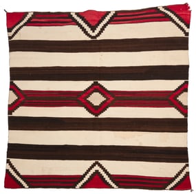 A Navajo Third Phase revival wearing blanket