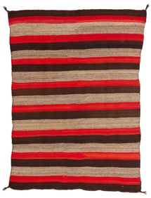 A Navajo double saddle blanket