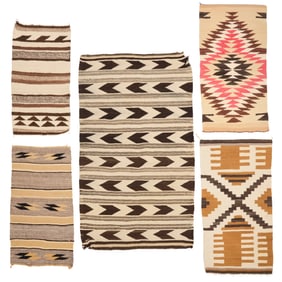 A group of Navajo textiles