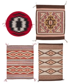 A group of Navajo regional weavings