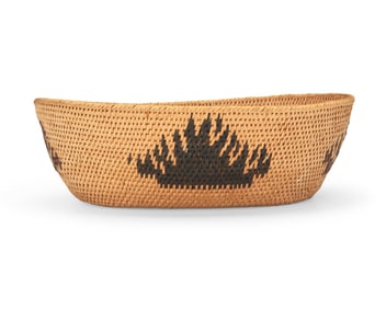 A polychrome Washoe basketry bowl