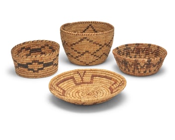A group of Papago baskets