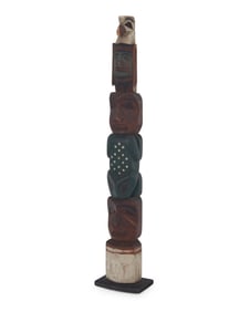 A Northwest Coast polychrome totem