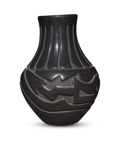 Stella Chavarria (b. 1939, Santa Clara Pueblo), A blackware pottery jar, late 20th century