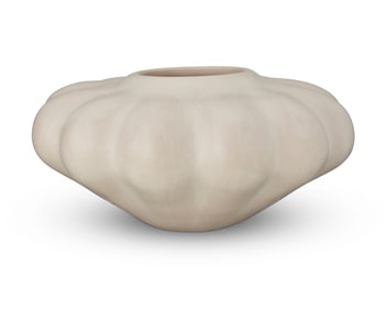 Andrew Padilla (1956-2021, Santa Clara/Laguna Pueblo), A whiteware "melon" jar, early 21st century