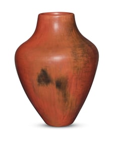 Alice Cling (b. 1946, Navajo/Dine), A wide-shouldered redware pottery vase, late 20th/early 21st
