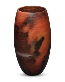 Susie Crank (b. 1966, Navajo/Dine), A tall redware pottery vase, 1998