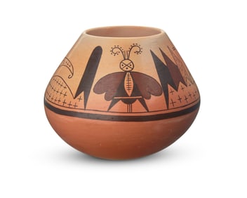 Mark Tahbo (1958-2017, Hopi-Tewa), A polychrome yellowware pottery jar, 1989
