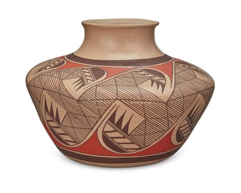 Clinton Polacca Nampeyo (1958-2022, Hopi-Tewa), A polychrome pottery jar, late 20th century