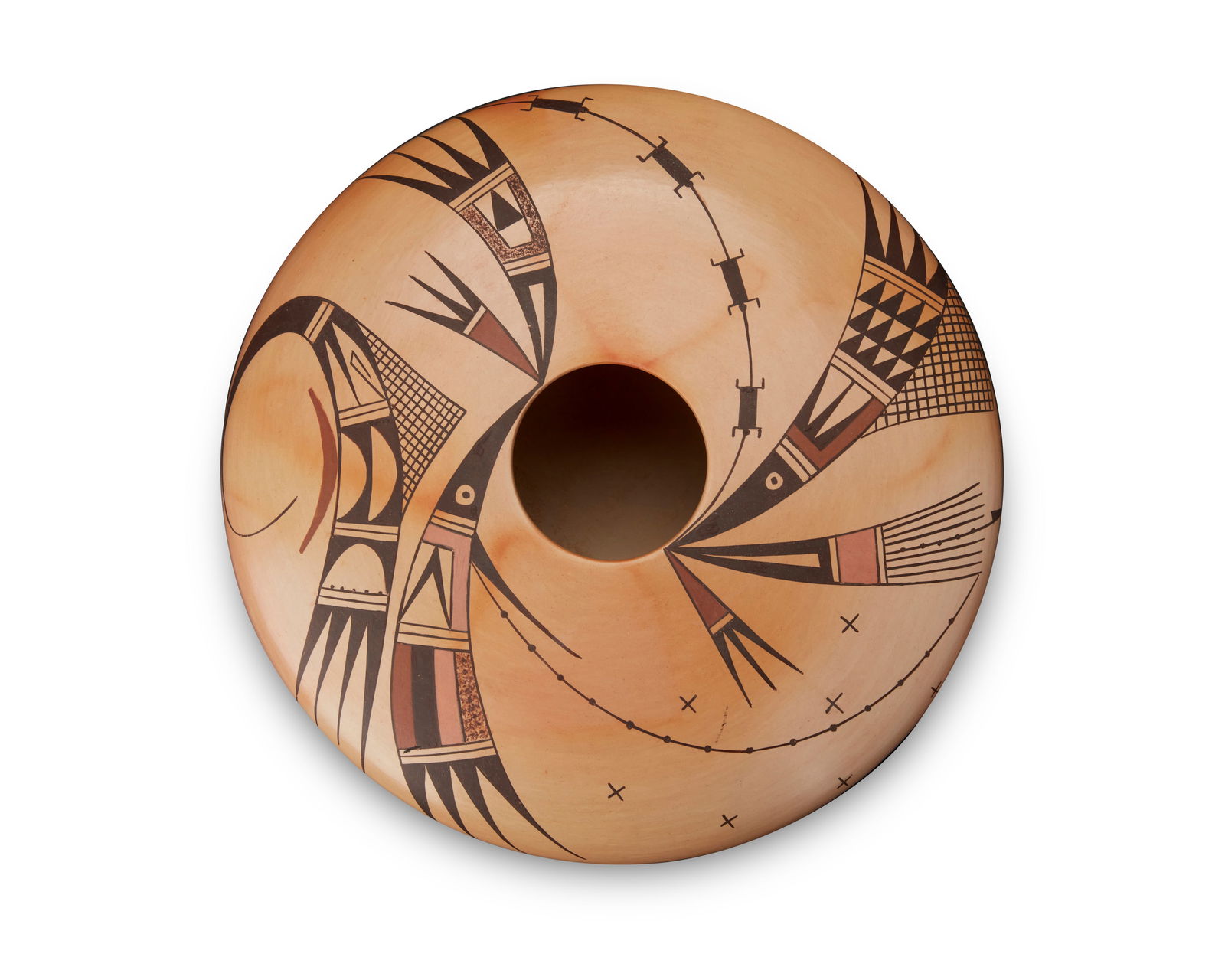 Garrett Maho (b. 20th century, Hopi-Tewa), A polychrome pottery seed pot, late 20th/early 21st (1 of 5)