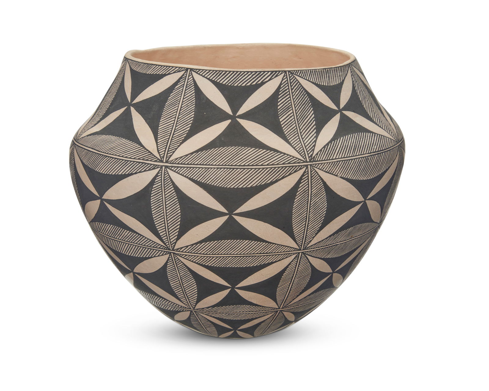 Nelda Lucero (b. 20th century, Acoma Pueblo), A fine-line pottery olla, late 20th century (1 of 5)