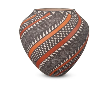 Sandra Victorino (b. 1958, Acoma Pueblo), A polychrome pottery jar, late 20th/early 21st century