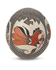 Lilly Maria Salvador (b. 1944, Acoma Pueblo), "Winter Parrots"