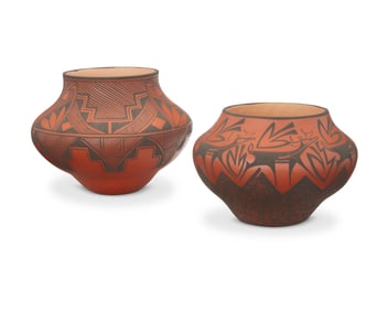 Two Zuni Pueblo pottery jars