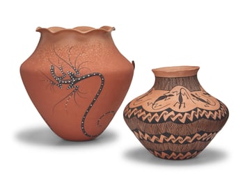Two Southwest Pueblo pottery jars