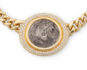 Bulgari: An 18k Gold and Ancient Coin 'Monete' Necklace